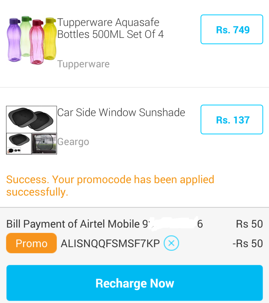 paytm app recharge offer
