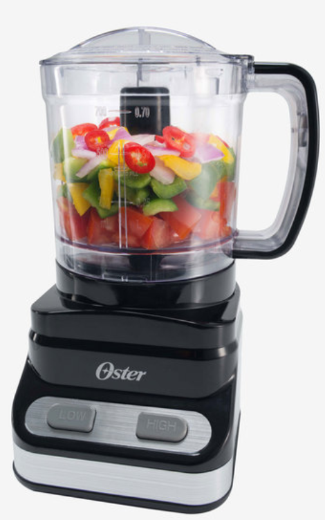 Oster 3-Cup Mini Food Chopper With Whisk, Black