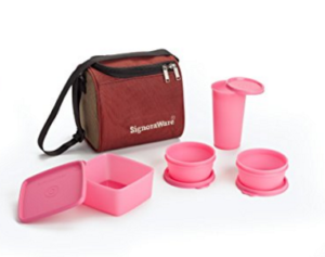 Signoraware lunch box online with bag