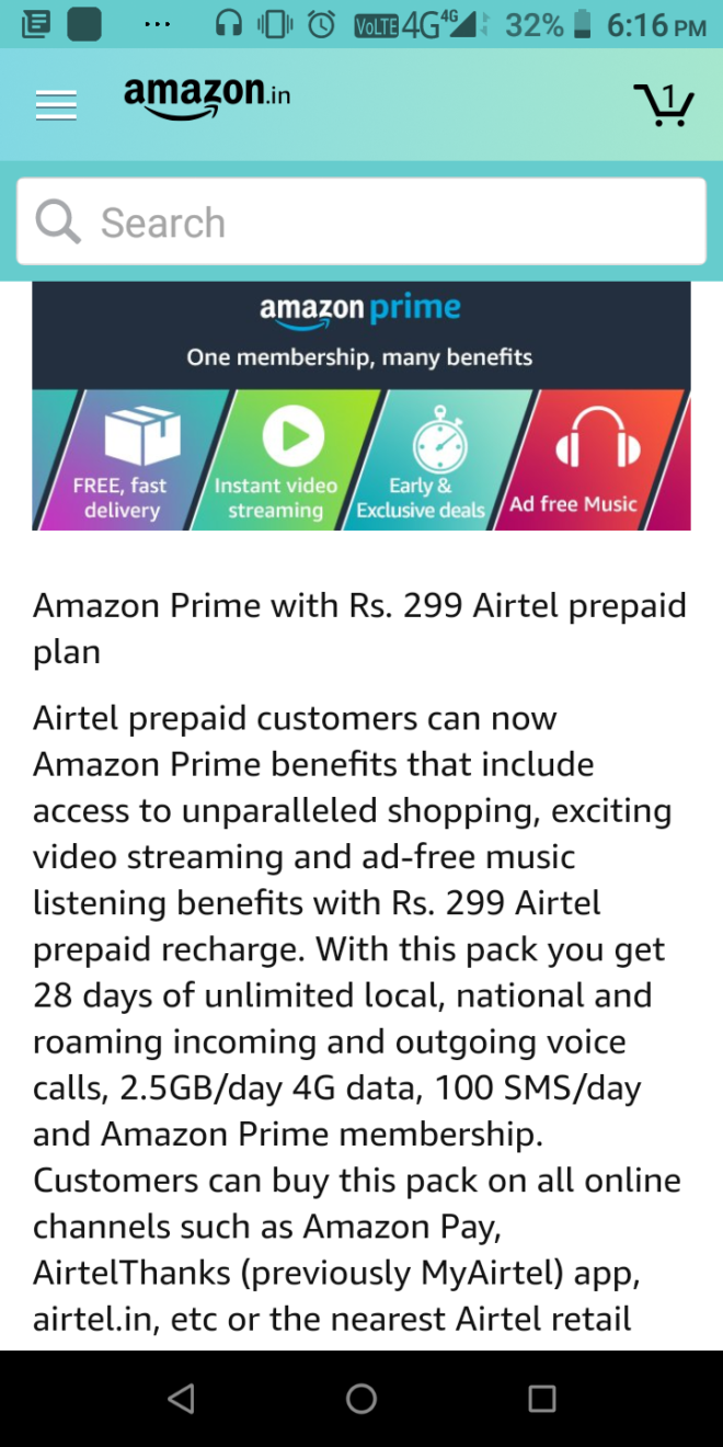 How to activate amazon prime from airtel recharge