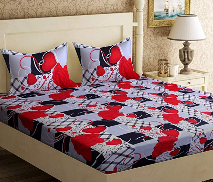  Buy Cozyland 130 TC Polyester Double Bedsheet with 2 Pillow Covers  at Rs.193