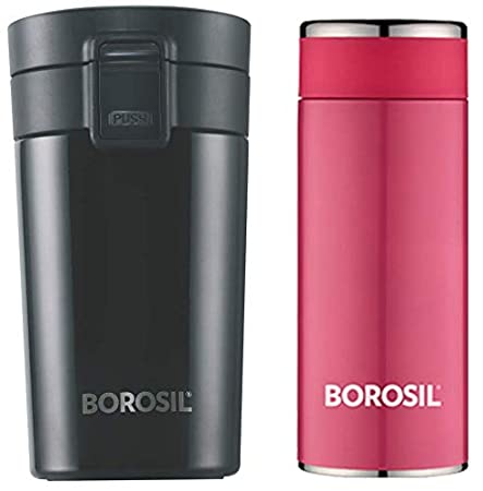 Amazon Buy Borosil Vacuum Insulated Hydra Coffeemate Stainless Steel Travel Mug Spill Proof