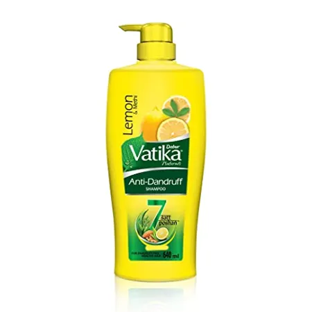 Dabur Vatika Anti Dandruff Shampoo with Lemon Methi for Dandruff Free Hair 640ml