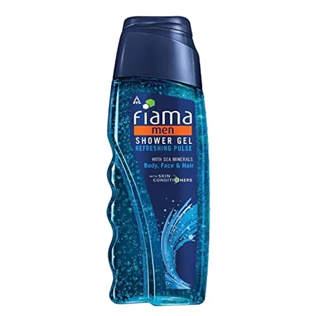 Fiama Men Refreshing Pulse Shower Gel with skin conditioners sea minerals for soft refreshed skin 250ml bottle