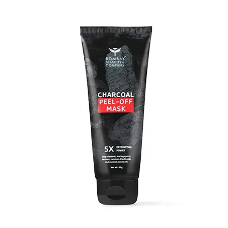 Bombay Shaving Company Activated Charcoal Peel Off Mask with 5X Detoxifying Power fights pollution and De Tans skin 60g