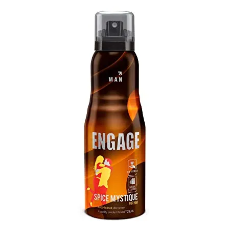 Engage Spice Mystique Deodorant for Men Woody and Leather Skin Friendly 150ml