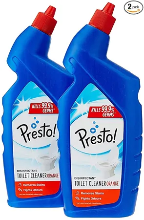 Amazon Brand Presto Disinfectant Toilet Cleaner Orange 1 L Pack of 2 