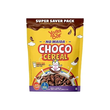 Yogabar Choco Cereal No Maida Chocos for Kids Delicious Chocolate Chocos Healthy Protein Food Breakfast Cereal No Preservatives 850g 