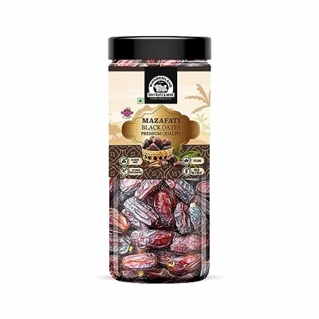 WONDERLAND FOODS Dry Fruits Mazafati Dates 400g Jar Healthy Nutritious Soft Khajoor Khajur Rich in Iron Fibre Vitamins