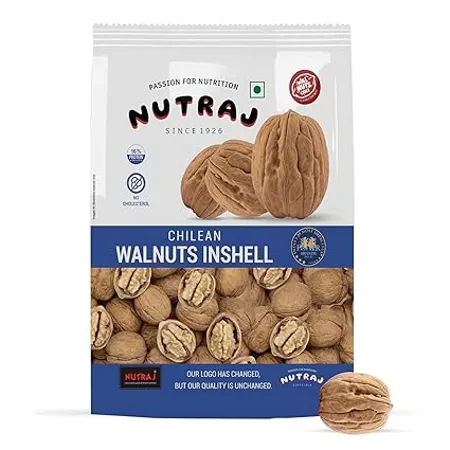 Nutraj Chilean Walnut Inshell 500g Raw Akhrot with Shell Delicious Crunchy Walnut High in anti oxidants Rich in Omega 3