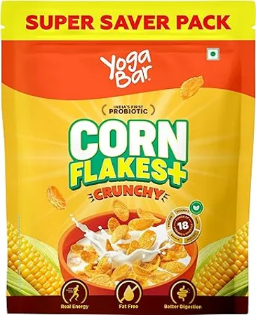 Yogabar Cornflakes Original Healthy Crunchy Breakfast cereals with Probiotics 850g