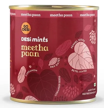 Go Desi Meetha Paan Mouth fresheners Desi Mints Refreshing Mouthfreshener Mukhwas 2 x 90g 