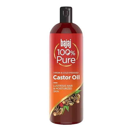 Bajaj 100 Pure Castor Oil 200ml Pure Hair Oil Natural Cold Pressed Castor Oil No Silicones Paraben Free Lead Free