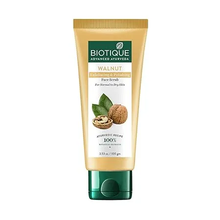 Biotique Walnut Exfoliating Polishing Face Scrub For Normal to Dry Skin 100gm