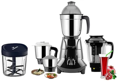 Butterfly 750W Mixer Grinder With Jars And Vegetable Chopper Grey