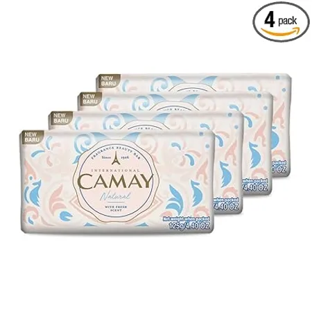 Camay Natural Cedarwood Bergamot Beauty Soap with Indulging French Fragrance Moisturizing Bathing Body Soap with Nature s Scent Creamy Lather for Daily Skincare 125g Pack of 4 