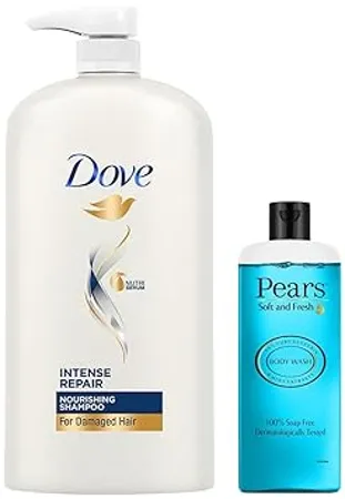 Dove Intense Repair Shampoo 1L Pears Soft and Fresh Shower Gel 250ml