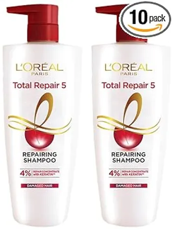 L Oreal Paris Shampoo For Damaged and Weak Hair With Pro Keratin Ceramide Total Repair 5 1ltr Pack of 2 