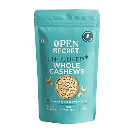 Open Secret 100 Natural Premium Whole Cashews 200 g Value Pack Whole Crunchy Cashew Premium Kaju Nuts Nutritious Delicious Healhy Dry Fruits Snacks Gluten Free High Protein