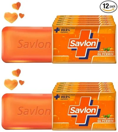 Savlon Moisturizing Glycerin Soap Bar With Germ Protection Pack Of 10 125G Each