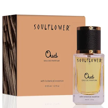 Soulflower Oudh Parfum Perfume for Men with Rosy Bergamot Floral Oud Cedar Lavender Oakmoss Honey Jasmine Patcholi Amber Tonka Beans Long Lasting EDP Fragrance Scent 35ml Pack of 1 