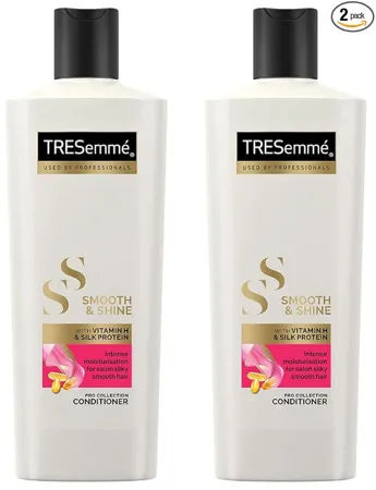 TRESemme Smooth Shine Conditioner 335 ml With Biotin Silk Proteins For Silky Smooth Hair Deeply Moisturises Dry Frizzy Hair For Men Women Pack of 2 