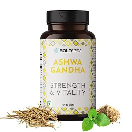 Boldveda Ashwagandha Tablets for Men Women Helps Relief Stress Relax Mind and Body 90 Tablets