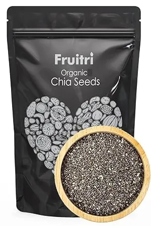 Fruitri Premium Chia Seeds for Eating 200g fiber rich Raw chia seeds for weight loss Organic Healthy Snacks