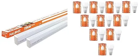 Halonix 10 Watt B22 LED Cool Day Light Bulb Pack of 10 White 20W Led batten tubelight Pack of 2 cool day white 