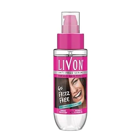 Livon Serum for Women Men All Hair Types for Frizz free Smooth Glossy Hair With Argan Oil Vitamin E 100ml