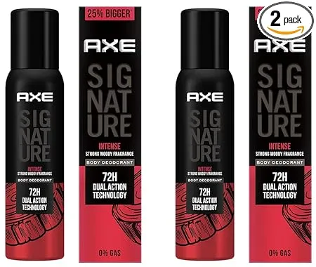 Axe Signature Intense Long Lasting No Gas Deodorant Bodyspray For Men 154 ml Pack of 2 