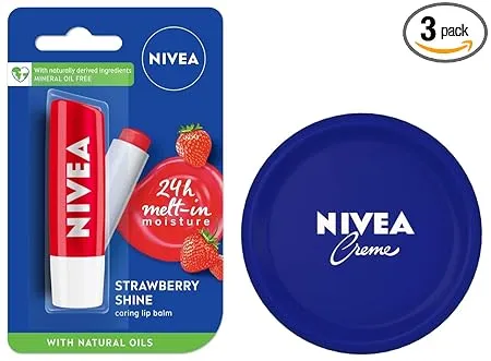 NIVEA Cr me All Season Multi Purpose Cream 100ml NIVEA Lip Balm Fruity Strawberry Shine 4 8g