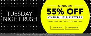 Jabong Night Rush big brands 55% off