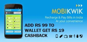 Mobikwik Rs 19 cashback on Rs 99