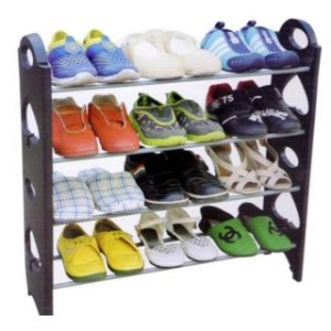 12 Pair Stackable Shoe Rack Storage 4 Layer