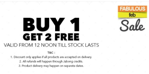  Jabong buy 1 get 2 free