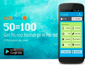 Mobikwik Rs 100 recharge in Rs 50