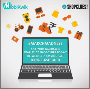 Mobikwik Shopclues 100 cashback