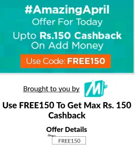 amazing april 10% cashback mobikwik