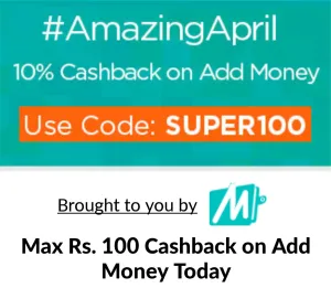 mobikwik 10% cashback amazing april