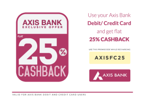 axis bank 25% cashback freecharge