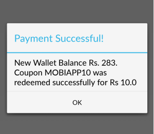 mobikwik Rs 20 cashback on Rs 10