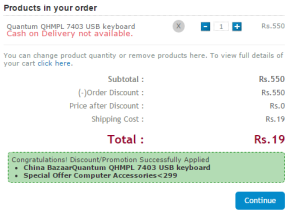 quantum keyboard at Rs 19 shopclues