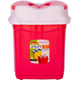 Aristo Utility Dust Bin 5 Litres Pink Rs 58 only pepperfry