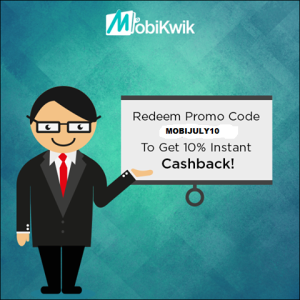 mobikwik 10 cashback on adding money to wallet