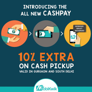 mobikwik cashpay extra 10% cashback