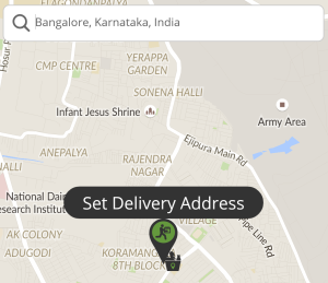 ninjacart grocery app set delivery address