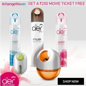 Snapdeal Buy Aer 7 get Free 200 Multiplex movie voucher