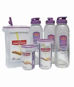 Snapdeal Princeware Purple Matte Finish Aqua Water Bottles - Set of 6