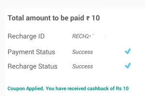 mobdeeds Rs 10 cashback on Rs 10 recharge